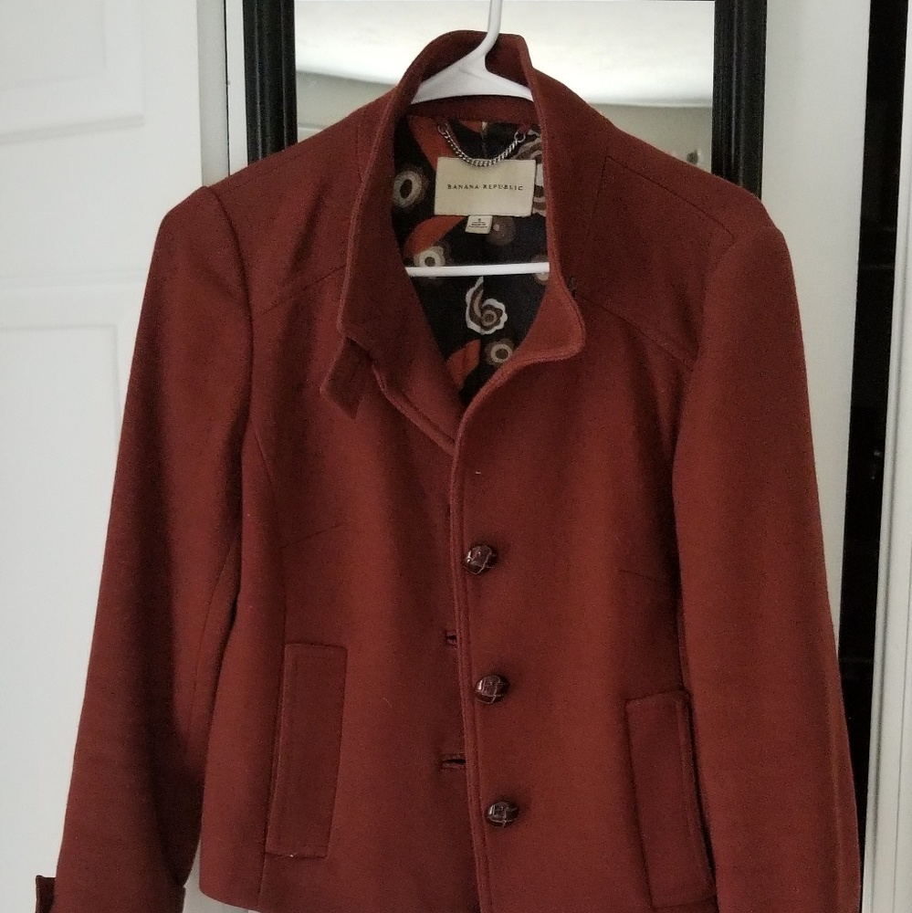 Burnt orange banana republic jacket